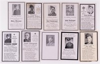 10 WWII GERMAN DEATH CARDS
