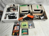 2 Nintendo's, 3 Controllers, Games; 2 Mario Bros