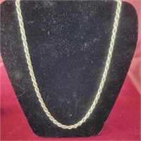 .925 Silver 20in Rope Chain Necklace 1.49oz