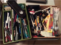 Lot of pens pencils watches and miscellaneous