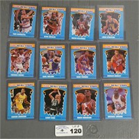 1990 Fleer All-Star Basketball 12 Card Set