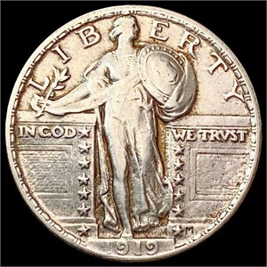 1919 Standing Liberty Quarter LIGHTLY CIRCULATED