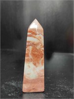 Strawberry calcite tower