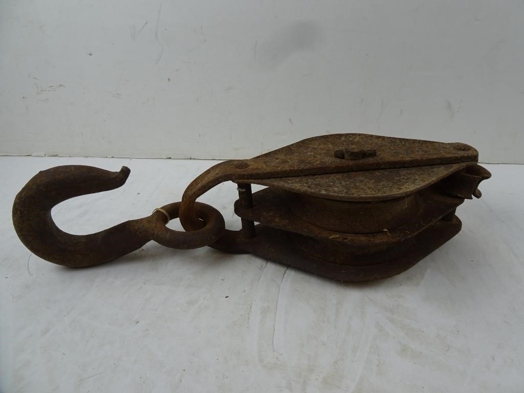 Antique Extra Large Size Industrial Pulley Hook &