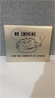 Vintage aluminum no smoking sign