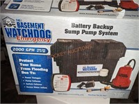 watchdog battery backup sump pump system 2000GPH