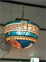 Schlitz Stained Glass Style Globe Design Hanging -