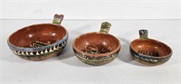 (3) Native American Theme Bowls