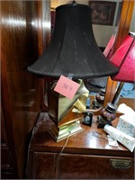 ANOTHER BRASS LAMP WITH SHADE