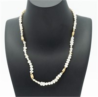 14k Gold Pearl Necklace Choker