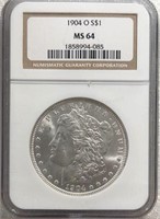 1904O Morgan Silver Dollar NGC MS64