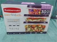 Rubbermaid 30pc Food Storage Containers Easy Find