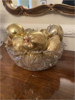 Bowl of Golden Covered Fruit