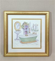 C. Winterle Olson Framed "Bathroom" Print