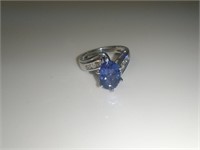 14 K Tanzanite and Diamond Ring-Wowser!!!