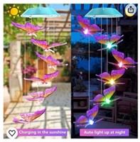 Toodour Solar Wind Chimes Outdoor, Butterfly