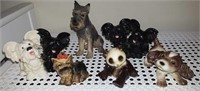 Goebel figurines, dogs and one panda bear