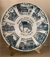 Homer, NY Bicentennial Plate - 1776 to 1976