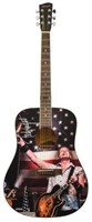 Ted Nugent Signed American Flag Guitar