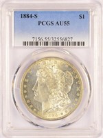 Choice About Uncirculated 1884-S Morgan Dollar.