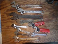 10+ Adjustable Wrenches largest is 12"