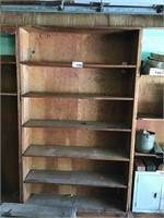 7 FOOT X 4 FOOT WOODEN SHELF UNIT