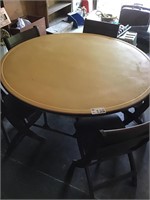 5 FOOT FIBERGLASS FOLDING TABLE, 5  CHAIRS