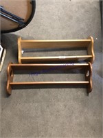 PAIR OF WOOD SHELVES, APPROX 30" LONG EACH