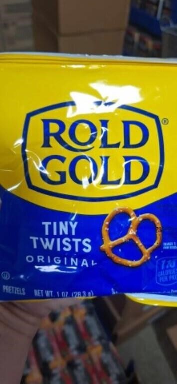 Case of 40- 1oz bags of gold gold tiny twists