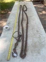 19 ft logging chain with hooks on both ends