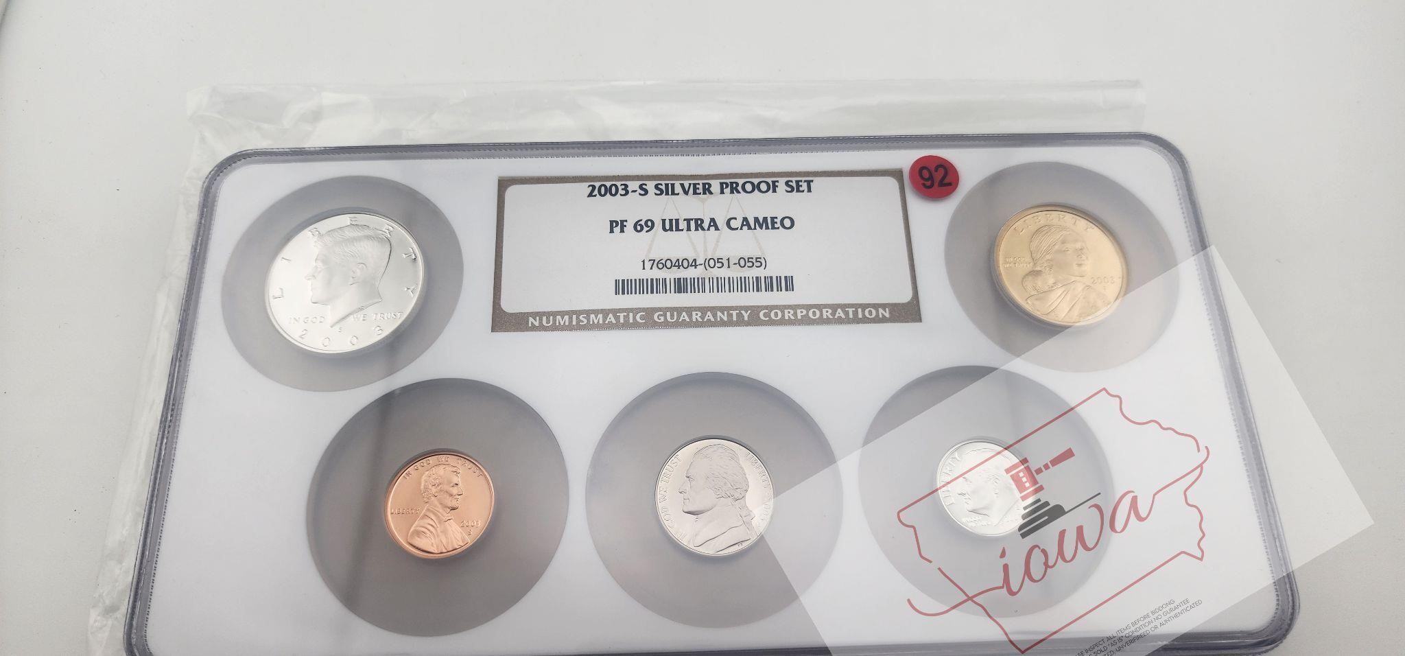 2003-S Silver Proof Set PF 69 Ultra Cameo Set