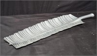 Signed Bruce Cox centerpiece leaf serving tray