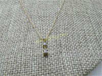 Vintage 14kt Diamond Journey Necklace, 18"