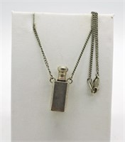 Vintage Metal Perfume Bottle Necklace
