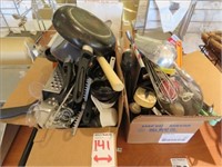 LOT, KITCHEN UTENSILS IN THESE (2) BOXES