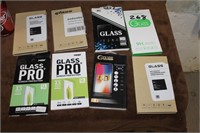 LOT OF SEVEN NEW CELL PHONE GLASS REPLACEMENT