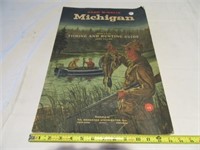 Vintage 1955 Rand McNally Michigan Fishing and