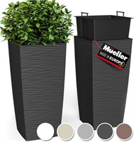 $120  Tall Planter, Dark Grey, 27.5 x 14.