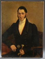 European, portrait of an unknown man, 19th c., O/C