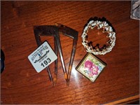 Vintage Hair accessories, ring box