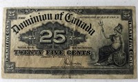 1900 25Cent Fractional Currency Dominion of Canada