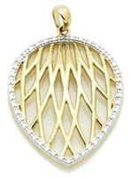 Pear Shape Large Diamond Accent Pendant