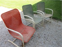 3 Vintage Yard Chairs