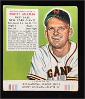 1953 RED MAN MLB BASEBALL TOBACCO CARD -