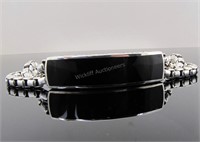 Sterling Gentleman's David Yurman Onyx ID Bracelet