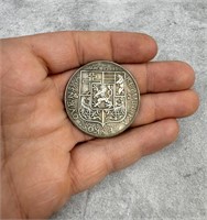 1939 Czechoslovakia Free Again Silver Coin