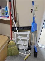 Organizer, brooms, mops, parking stop, ironing