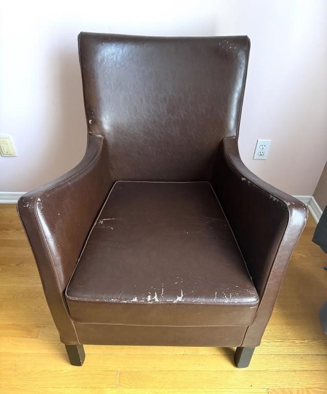 Weathered & Well Loved Leather Armchair