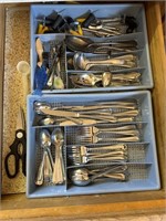 Drawer of silverware