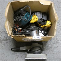 Box Lot of Assorted Power Tools